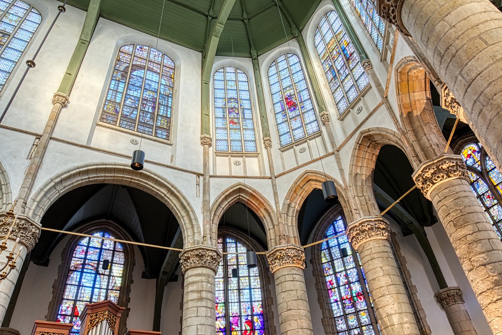 HDR sint-janskerk grote kerk sint-jan sint jan gouda glas in lood eglise church kerkfotografie pelerinage religie religion bedevaartsoord rooms katholiek protestant